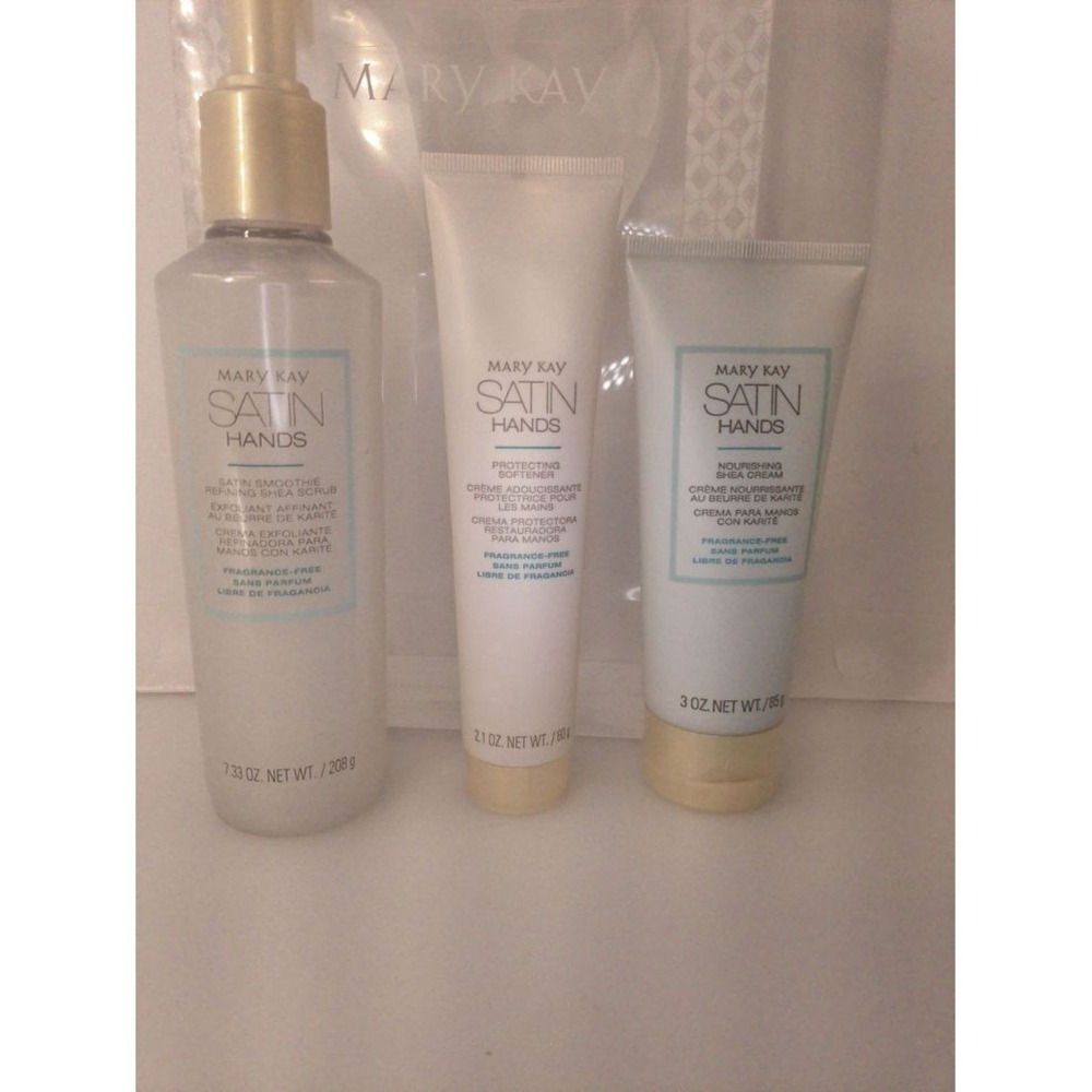 MARY KAY Satin Hands Pampering Set NWT White Fragrance-Free Shea Butter - Picture 5 of 7